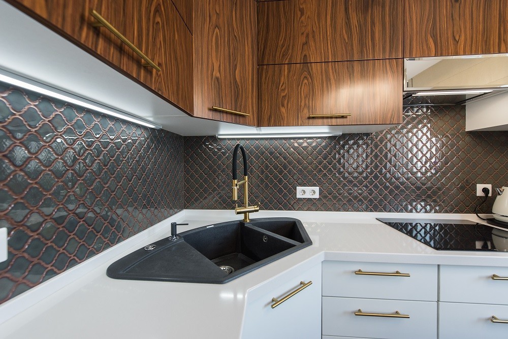 Кухня в натуральном шпоне