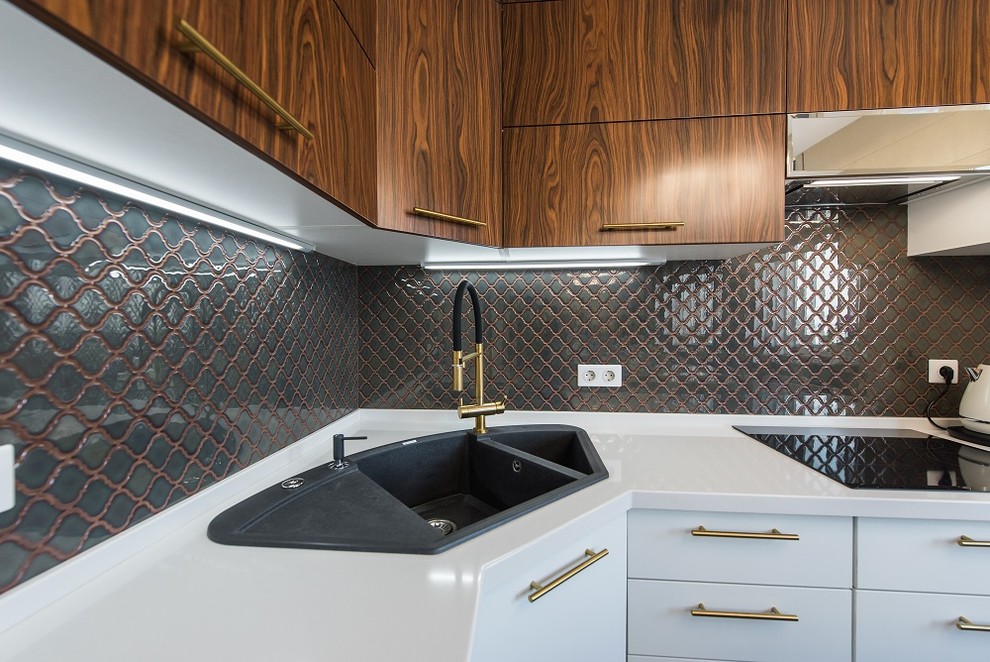 Кухня в натуральном шпоне