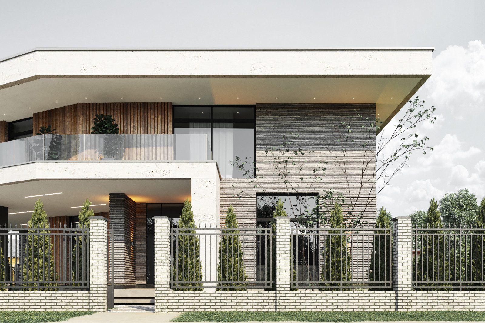 Архитектурный проект коттеджа 600м в КП Президент