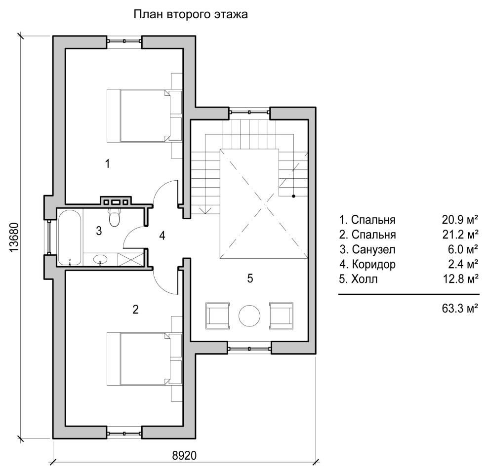 план 2 этажа