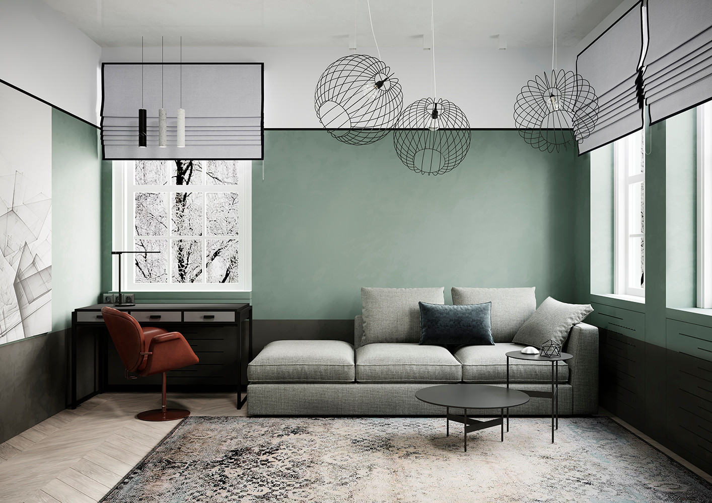 Проект 3-х комнатной квартиры для молодой творческой семьи