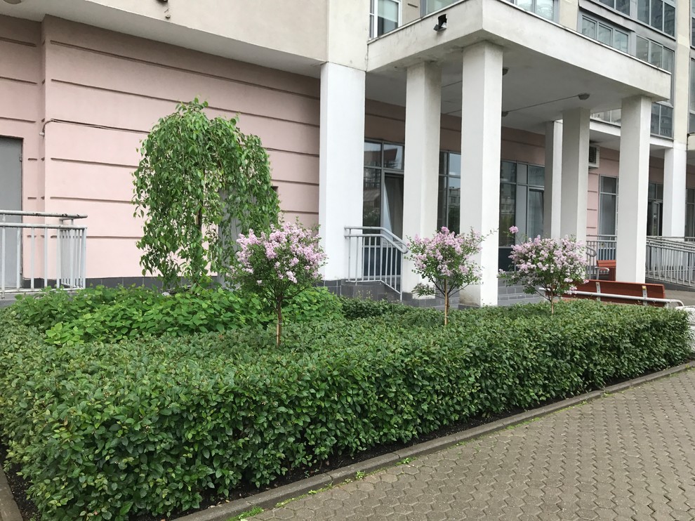 Оформление входа в подъезд многоквартирного дома на Ходынке ЖК "Гранд парк"