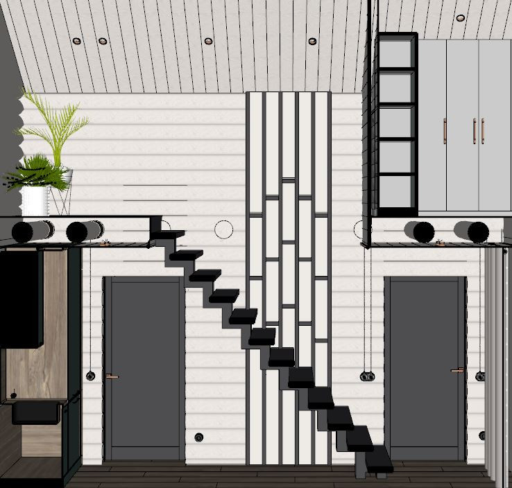 Визуализация частного дома из бруса в ДНТ "Лакипарк"