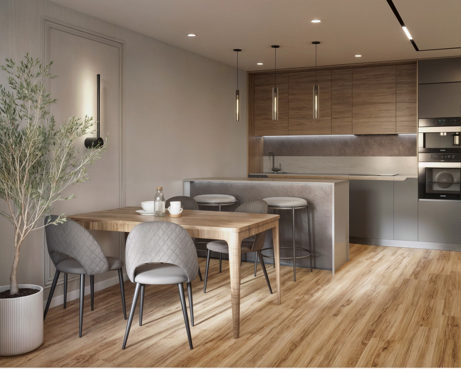 Дизайн-проект 3х комнатной квартиры в ЖК ОЗОН, площадью 98 м2