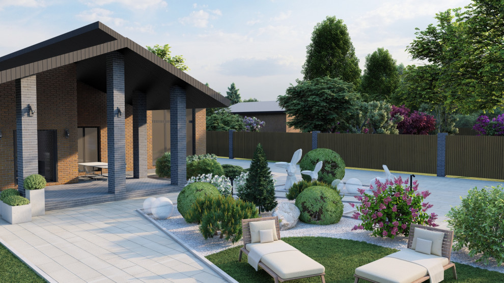 Ландшафтный дизайн 25 соток в д. Большая Ельня