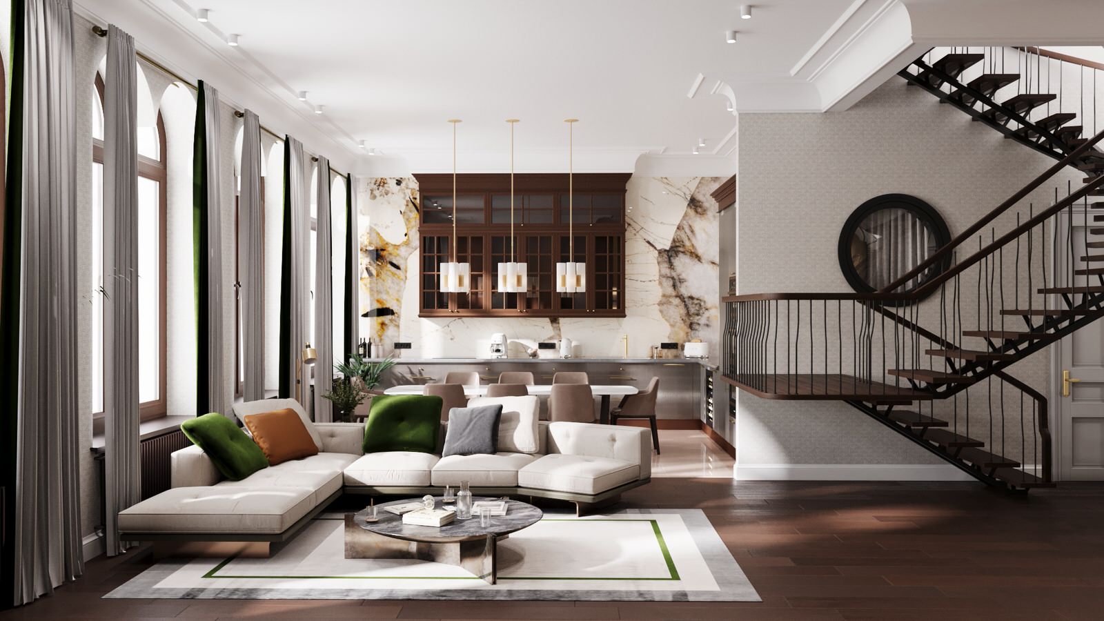 Обложка проекта: Дизайн интерьера квартиры в ЖК «Mon Cher», 190 м2