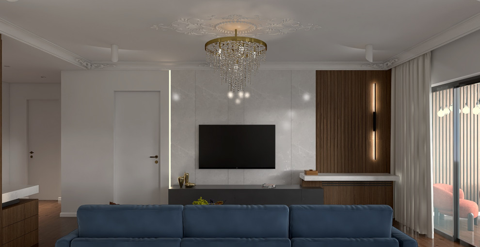 Дизайн интерьера в трехкомнатной квартире в Красногорске для семьи с двумя детьм