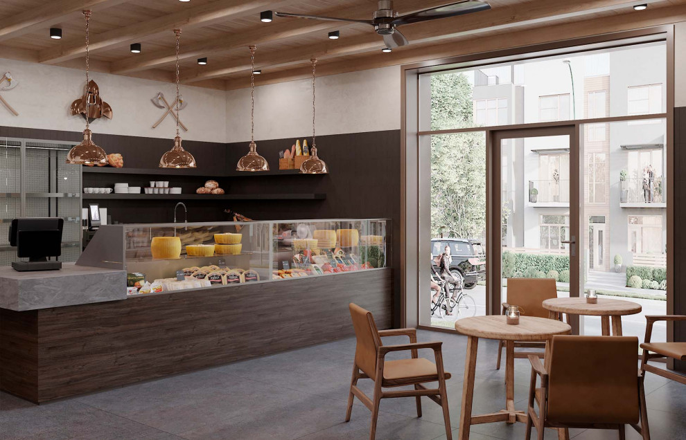 Проект одноэтажного дома с коммерческой частью