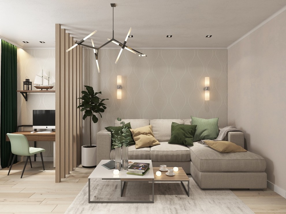 3х комнатная квартира. Площадь 74.82 м.²   в Эко-стиле