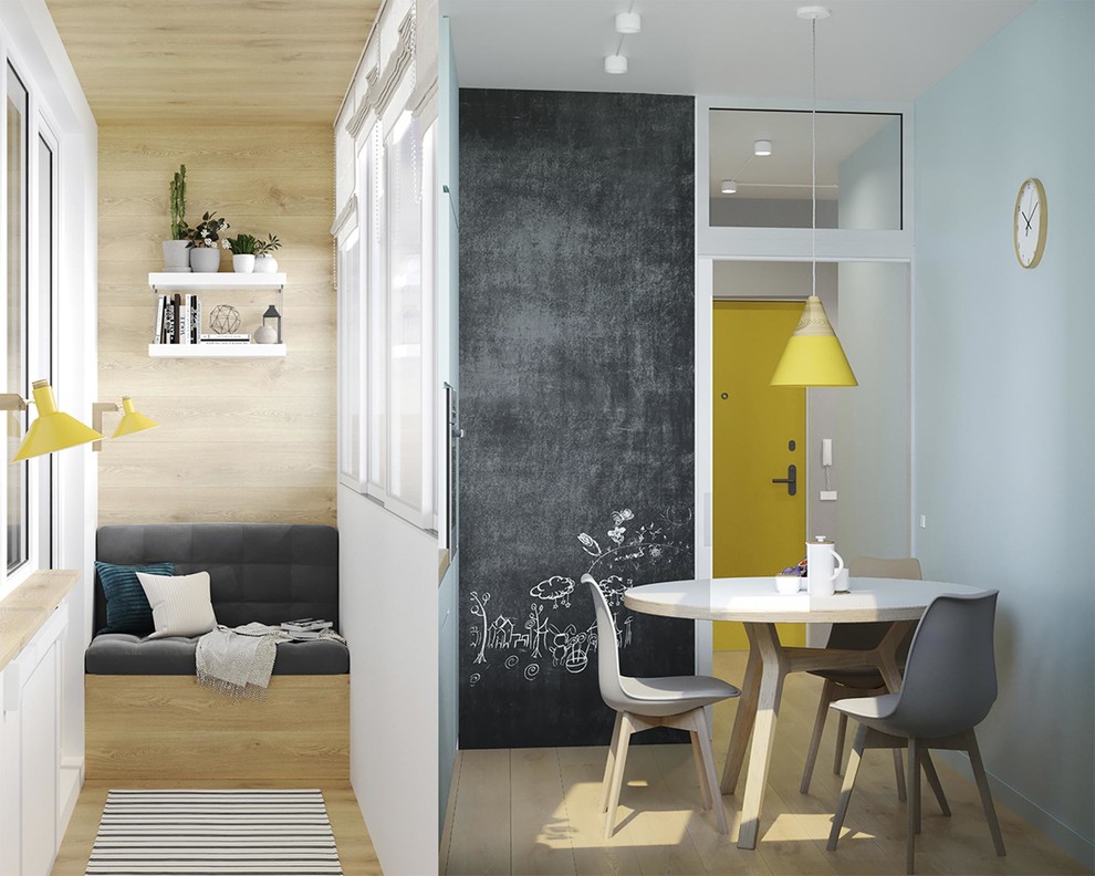 дизайн-проект лоджии и кухни