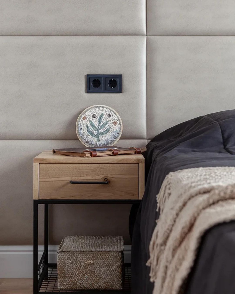 Мягкие стеновые панели в спальне