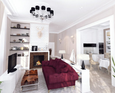 Таун хаус в современном стиле с элементами ар деко.