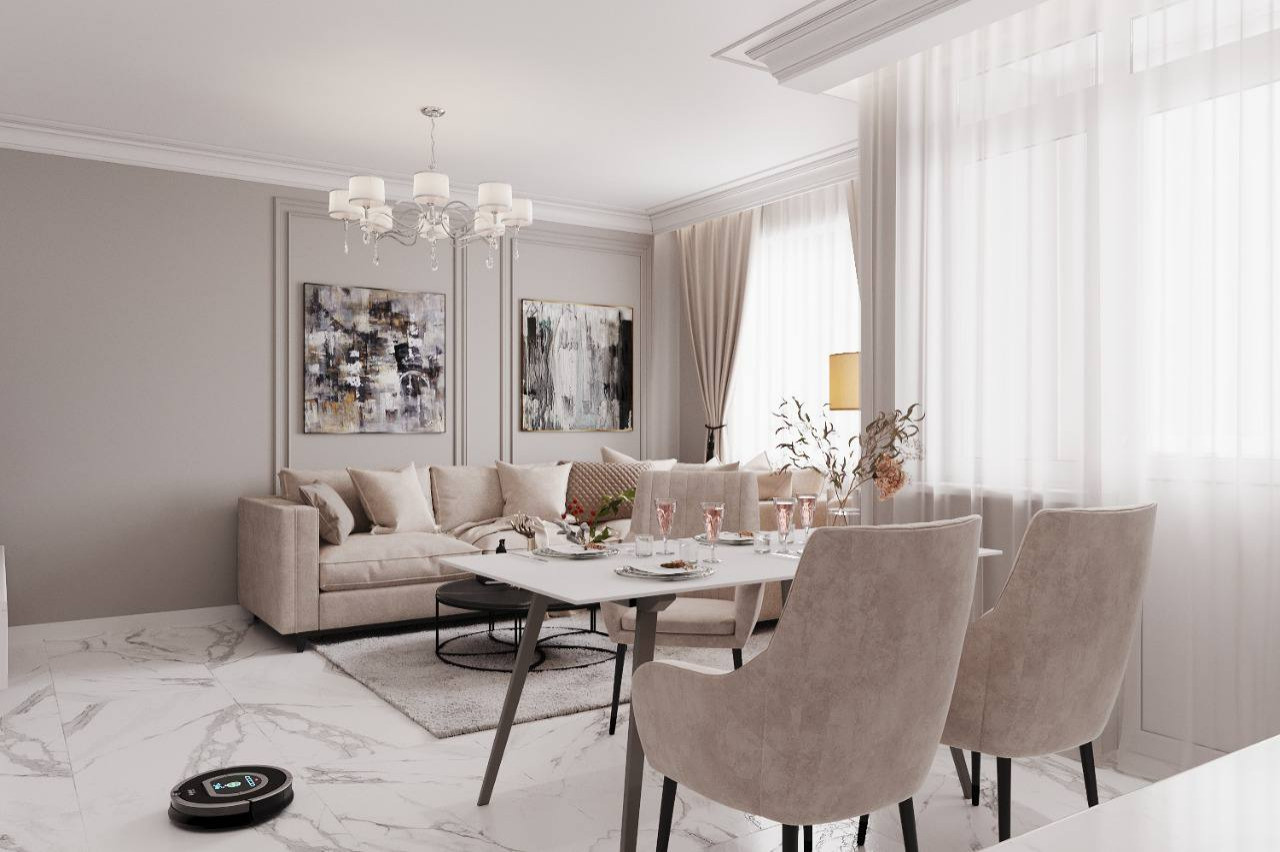 Дизайн кухни-гостиной