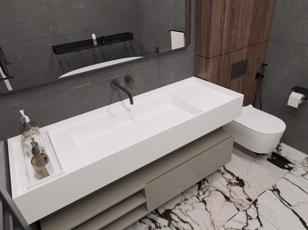 Современный интерьер двухуровневой квартиры 2