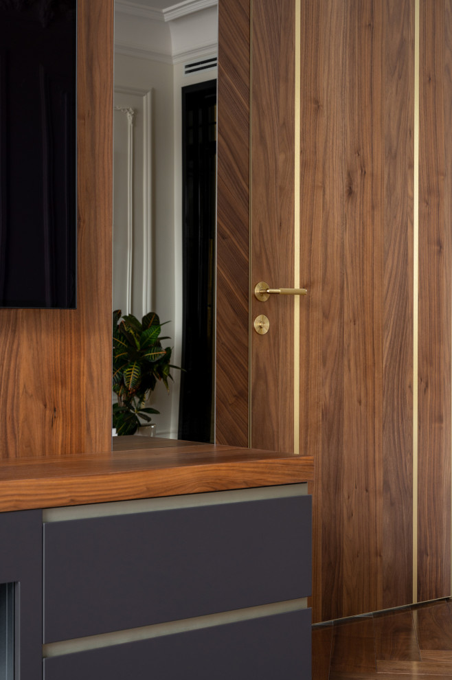 Мебель в гостиную со шпоном американского ореха