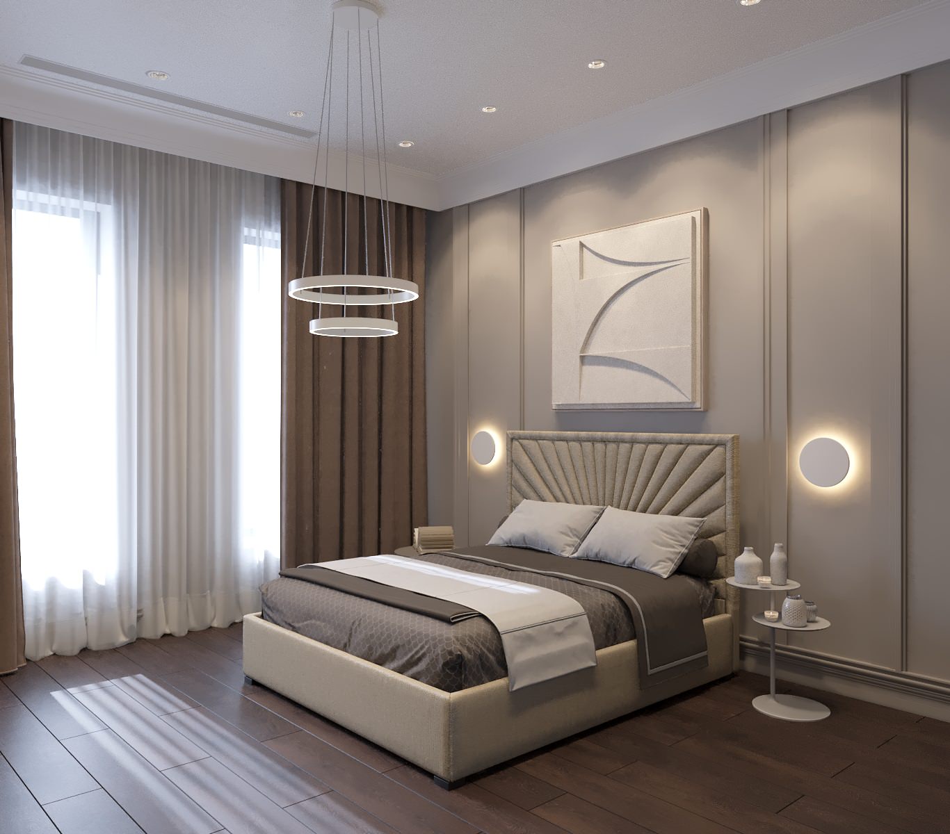 Интерьер двухэтажного загородного дома