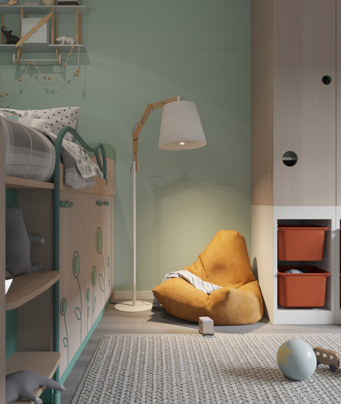 Интерьер детской , мотивы природы