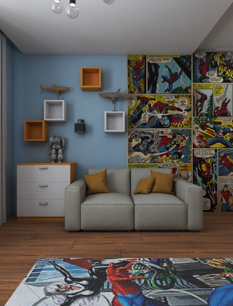 Детская комната с супергероями для юного гика