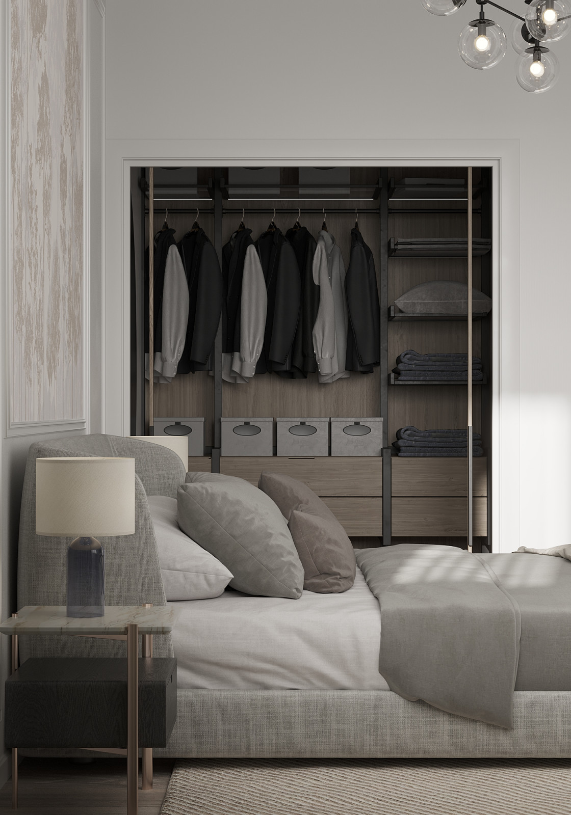 Спальня с гардеробной