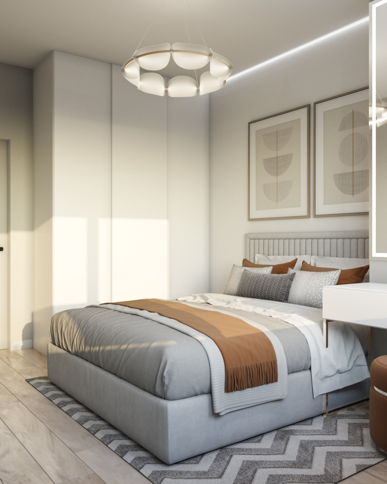 современная двушка в светлых тонах