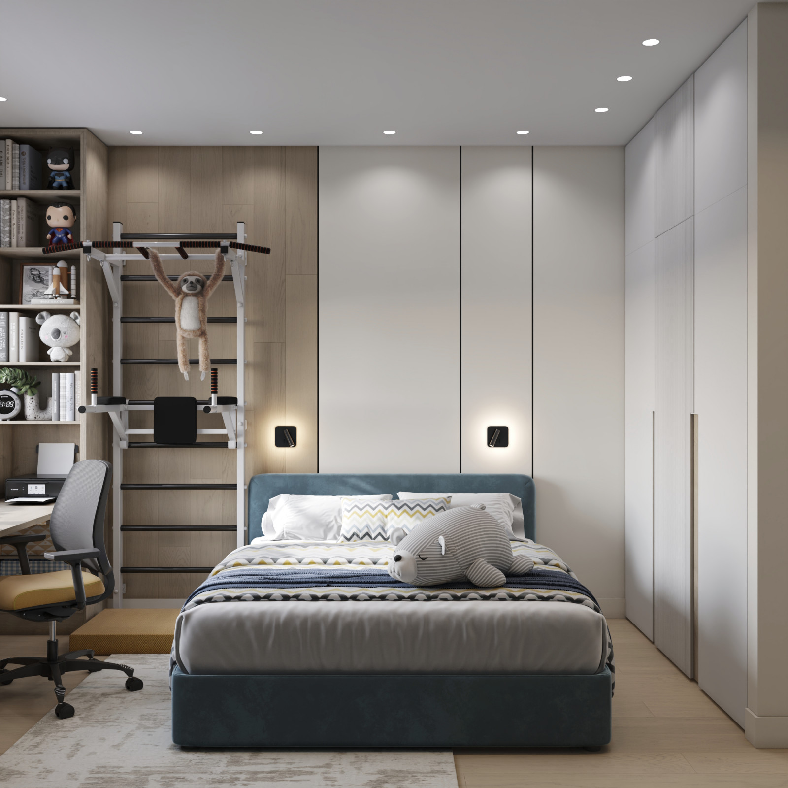 Дизайн проект Московской квартиры для семьи с сыном