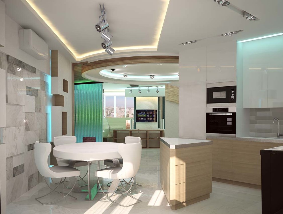 Квартира с арт-объектом из мрамора