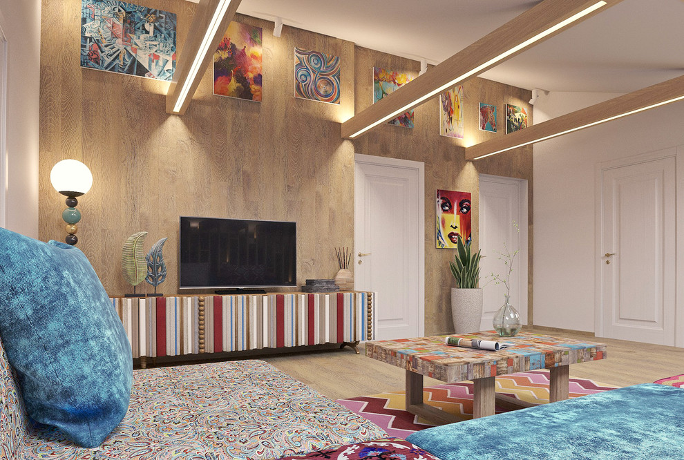 Обложка проекта: Яркая классика в двухуровневой квартире 274 кв.м