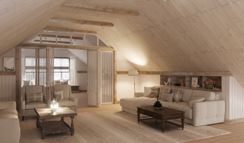 Загородный дом с мансардой