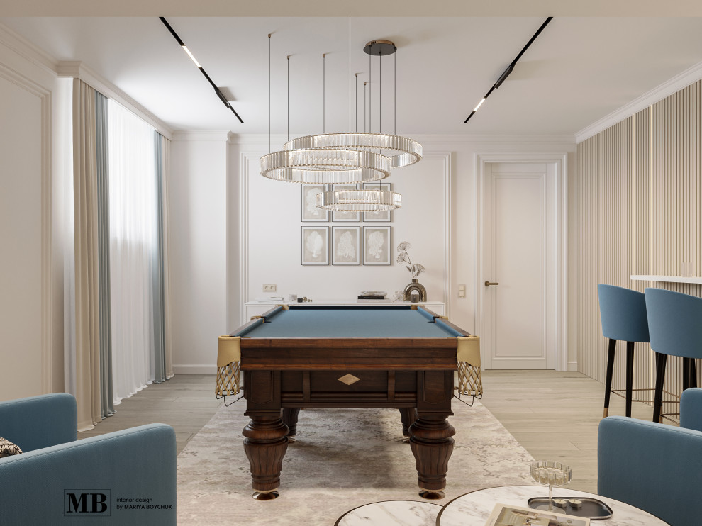 Проект бильярдной в частном доме, п. Медведевка