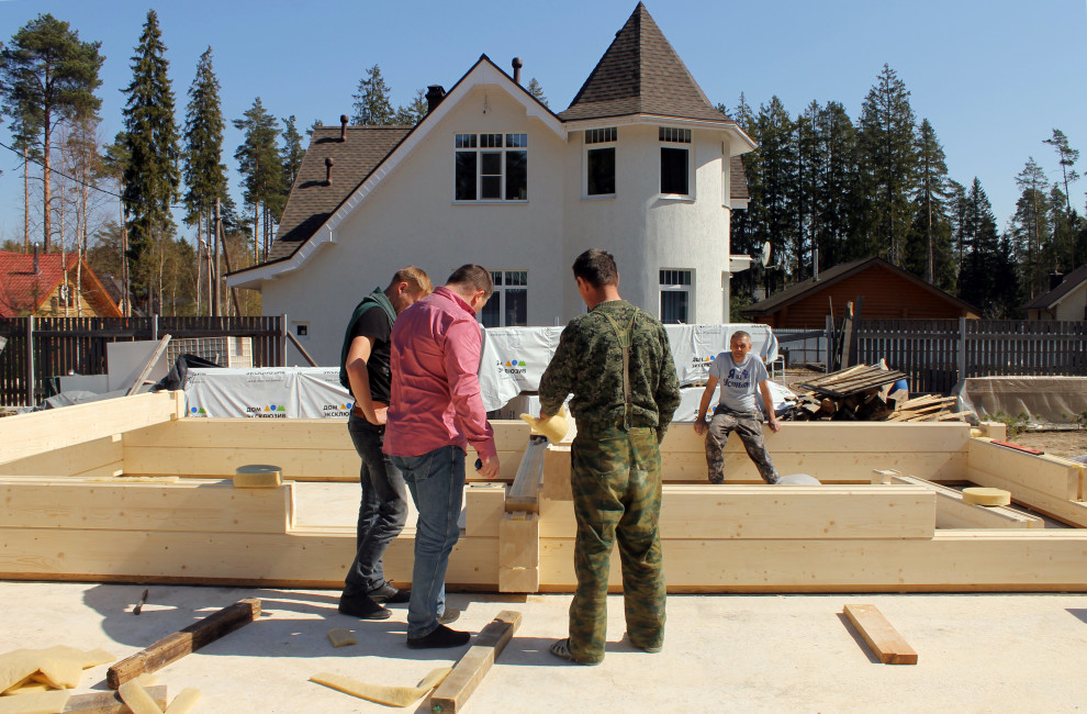 Обложка проекта: Строительство усадьбы из клееного бруса в Рощино