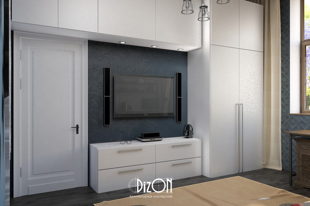 Комната молодого человека на мансарде