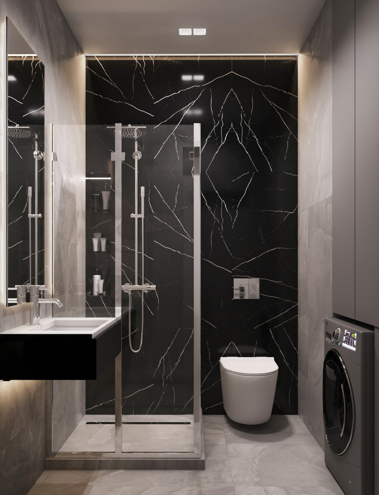 Маленькая ванная с душем