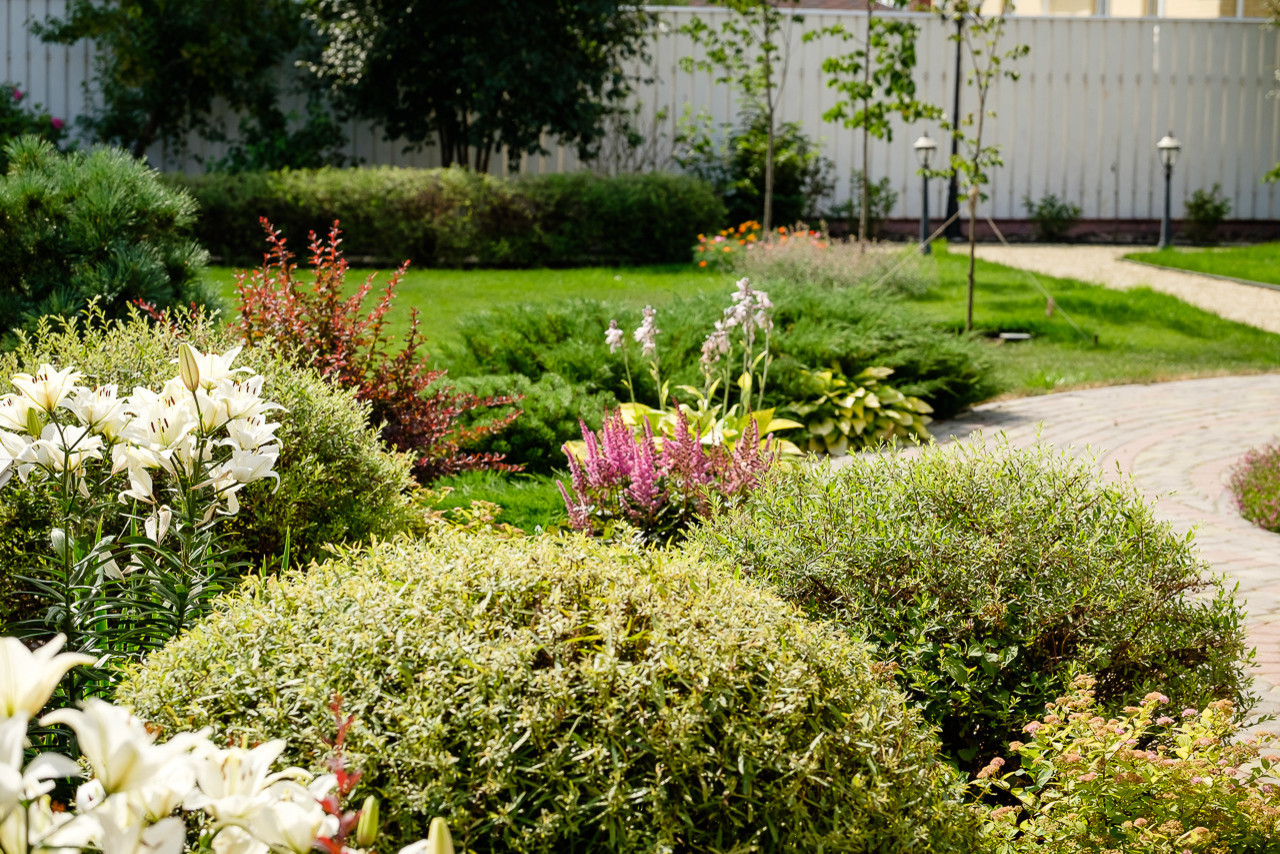 Сад с зеленой крышей