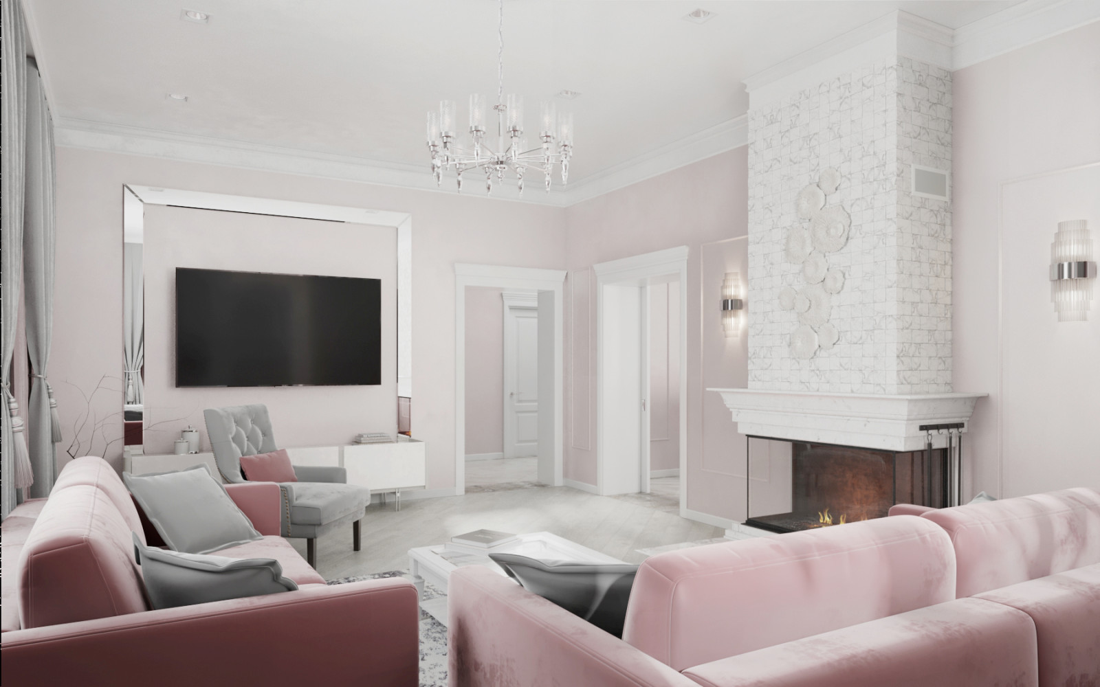 Современный интерьер в коттедже, Нижегородская область