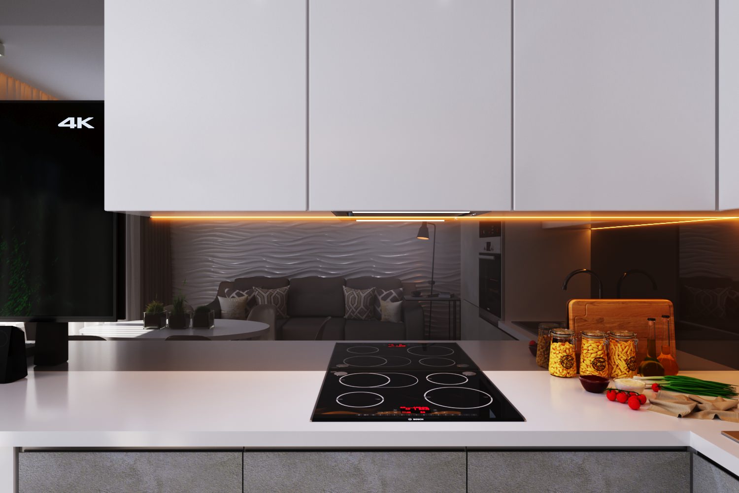 Дизайн проект-проект кухни-гостиной