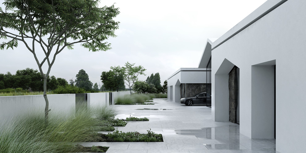 Вид на террасу у заднего фасада