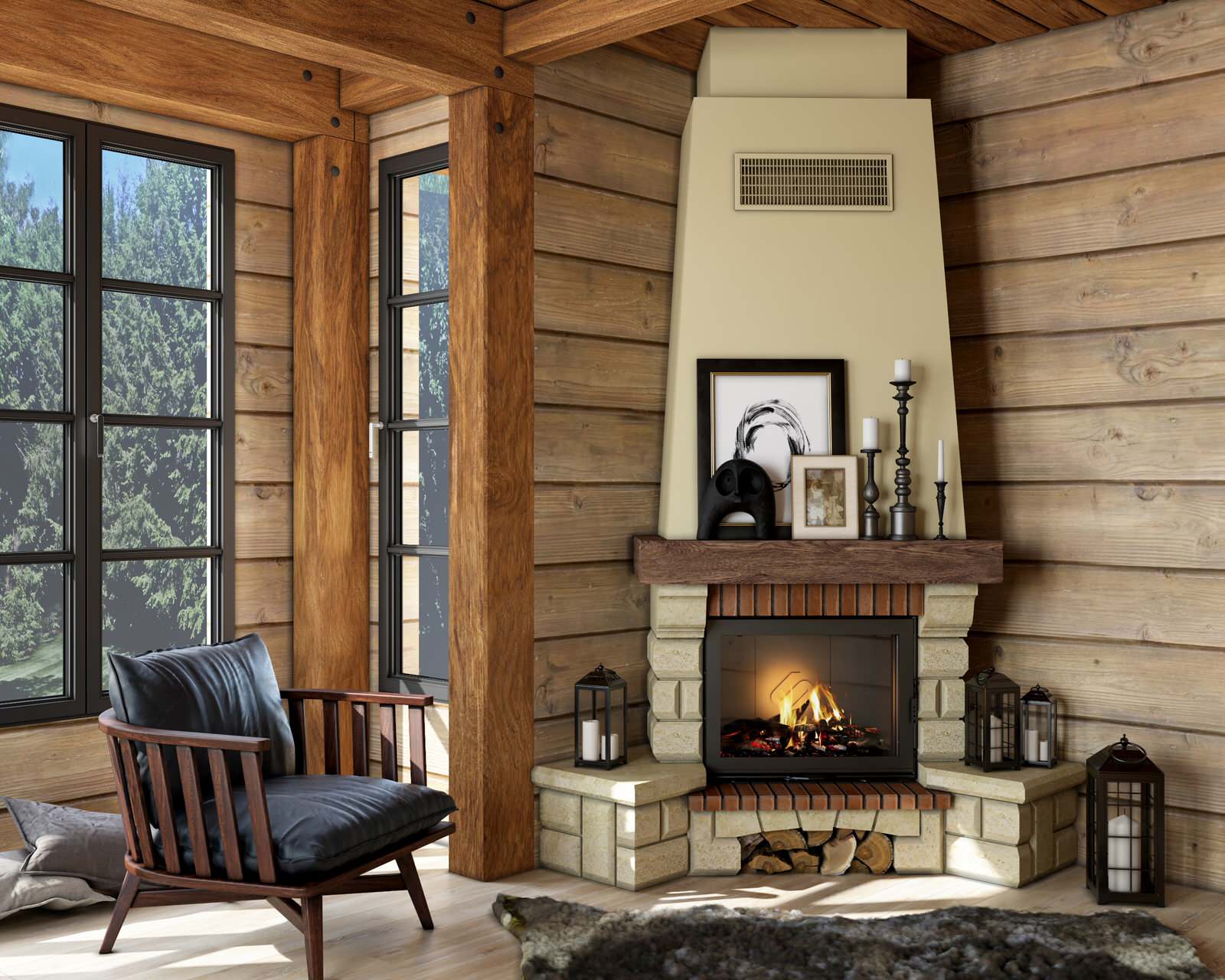 Обложка проекта: Топки серии UNIVERS (Stav). Фронтальные дровяные топки.