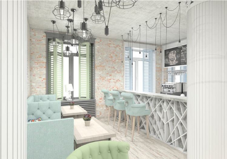 Дизайн-проект кафе La Marceille