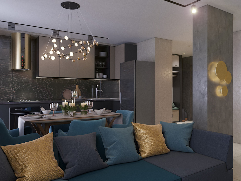 Обложка проекта: 3-х комнатная квартира в современном стиле