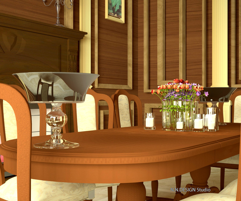 Обложка проекта: Роскошная Neo-Classik гостиная.С 3D визуализацией.