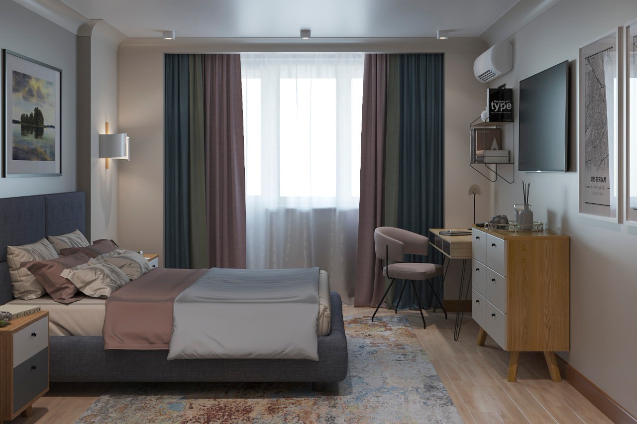 Мидсенчури по-московски. 3-х комнатная квартира 75 кв.м. на Юго-Западе