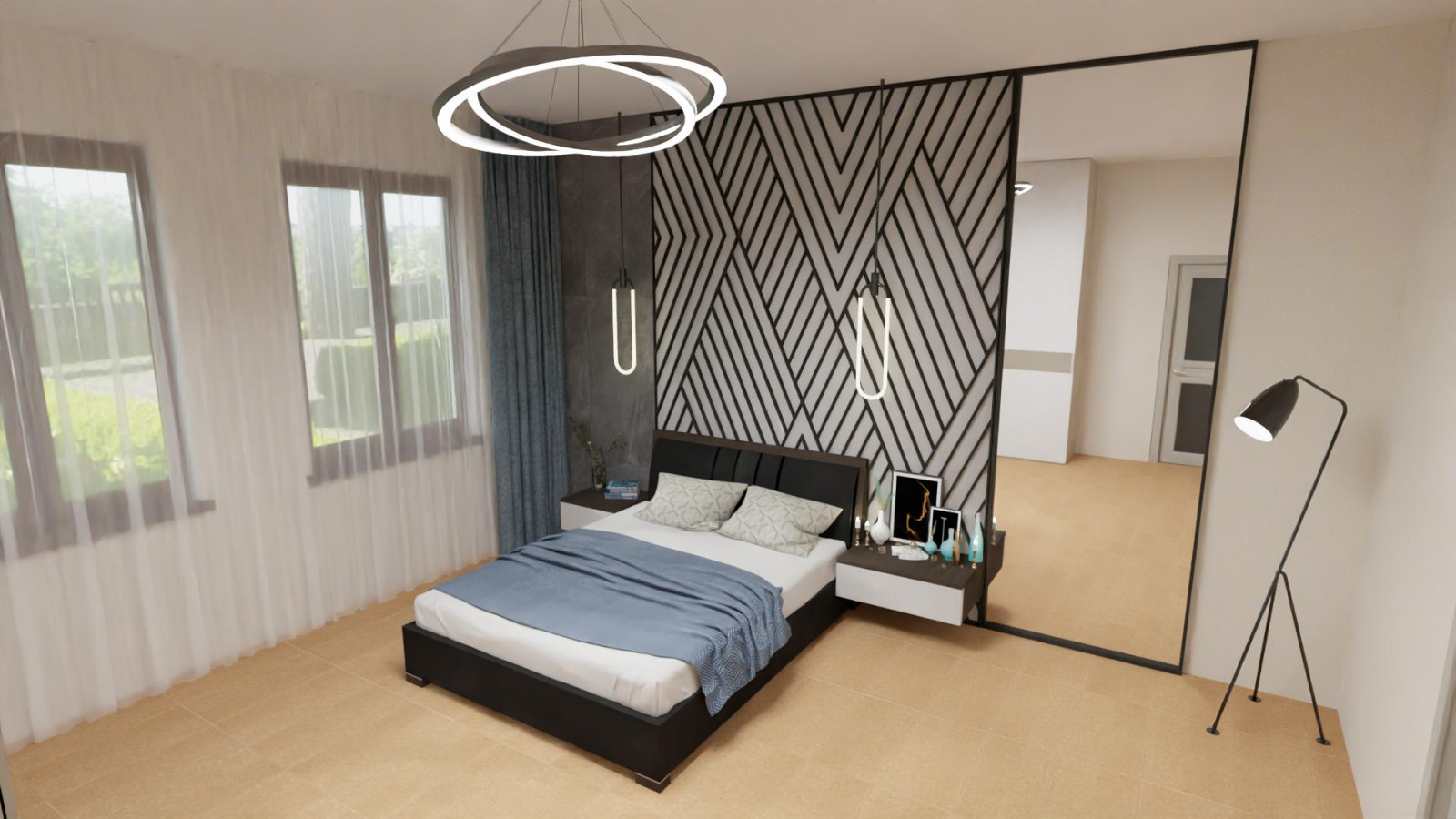 Большой зал в доме. Около 60 кв.м.