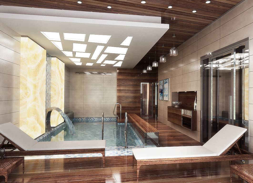 ИНТЕРЬЕР БАССЕЙНА В ЧАСТНОМ ДОМЕ