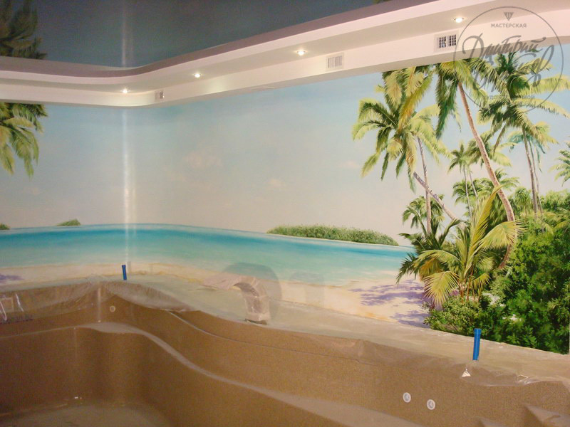 Art Painting of Swimming Pools