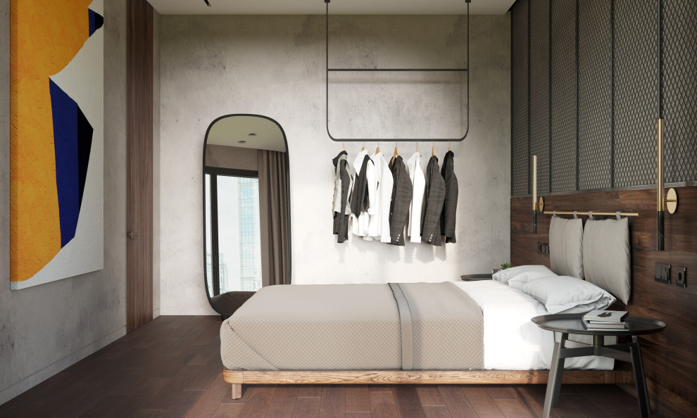 Спальня в стиле лофт