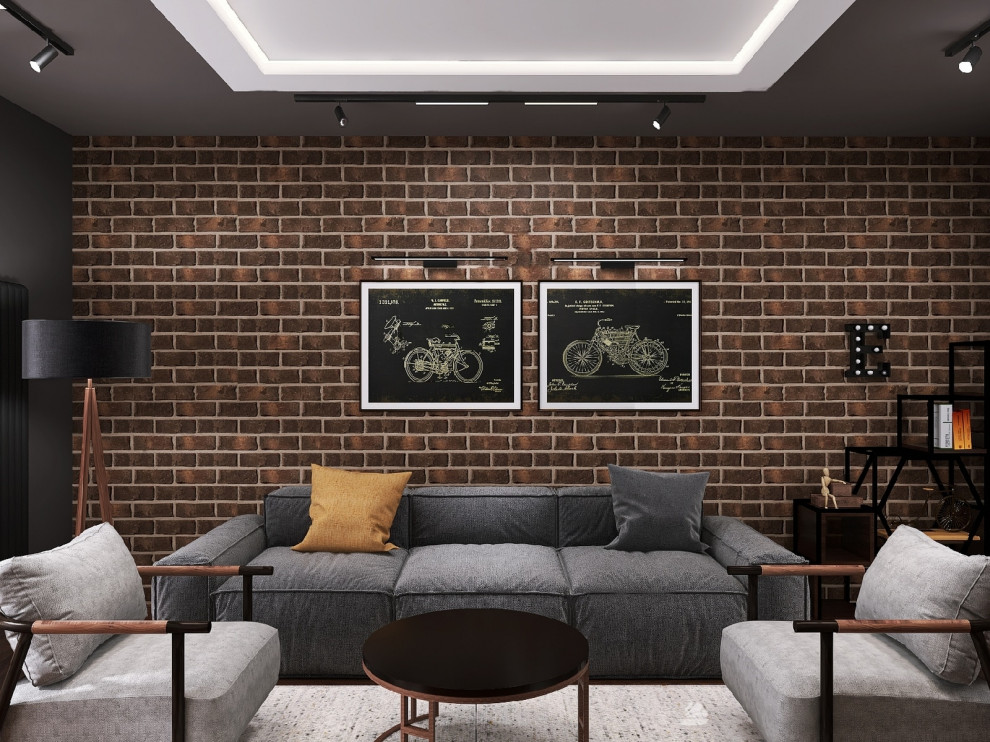 Трешка в стиле лофт для холостяка