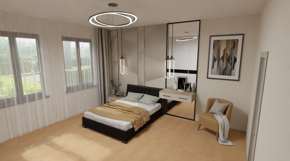 Большой зал в доме. Около 60 кв.м.