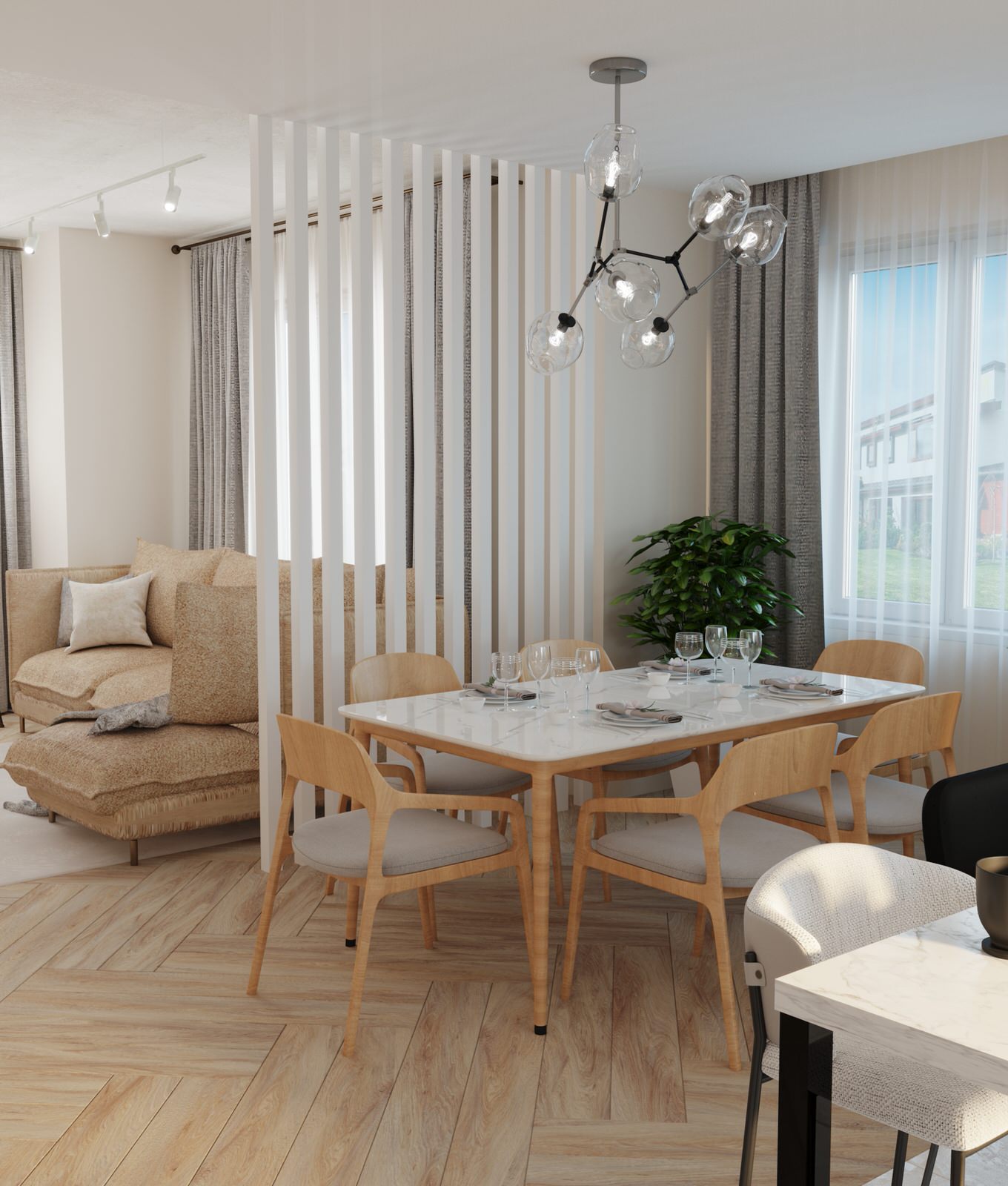 Кухня-гостиная в загородном доме