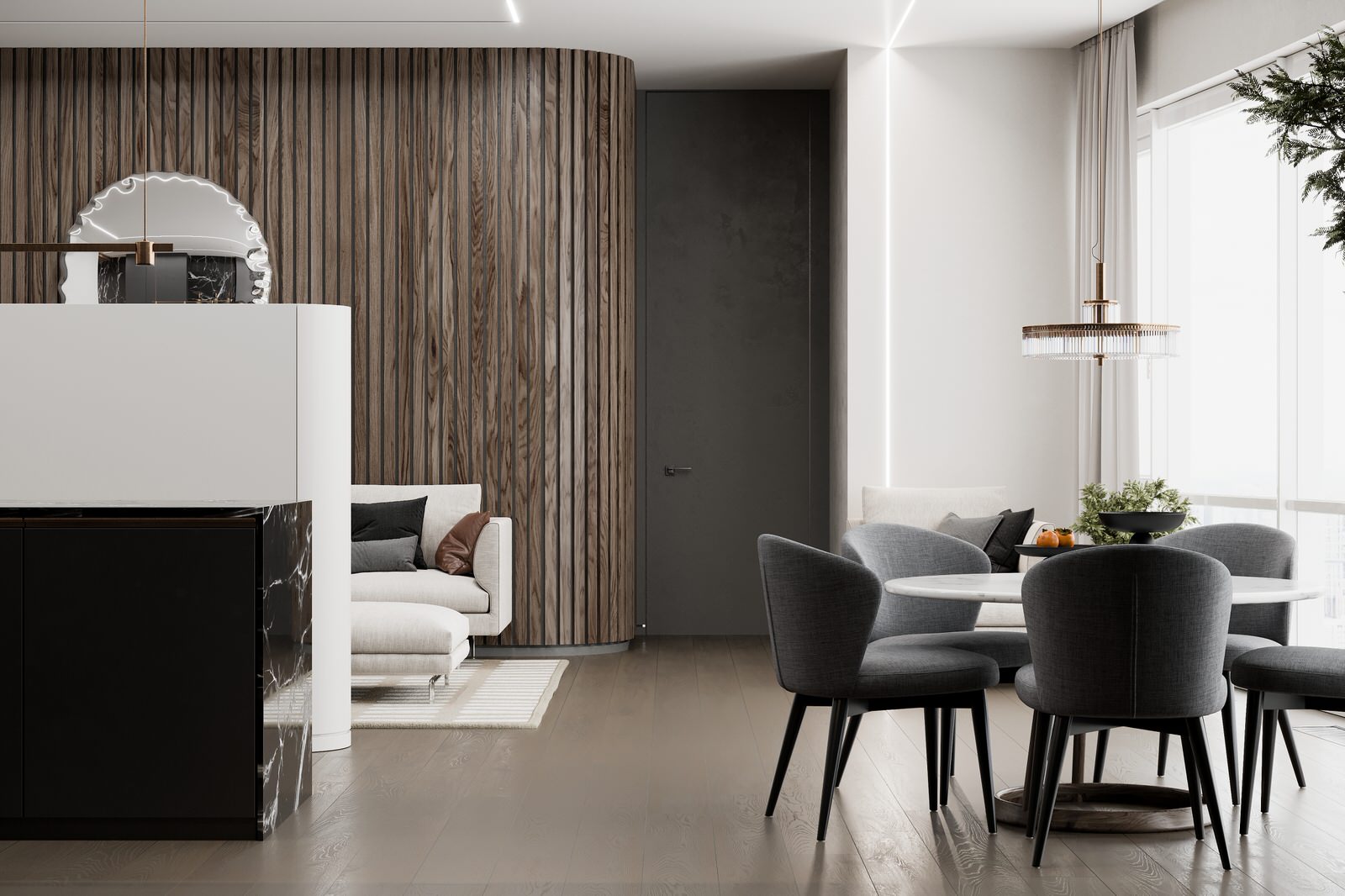 Обложка проекта: Unaufdringlicher Luxus in einer geräumigen Wohnung