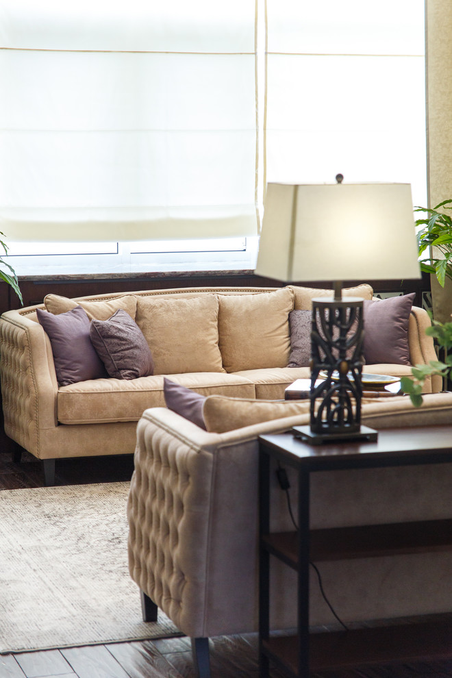 Интерьер загородного дома с двусветным пространством